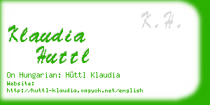klaudia huttl business card