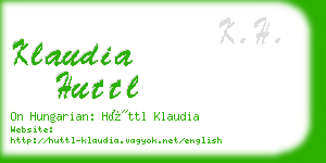 klaudia huttl business card